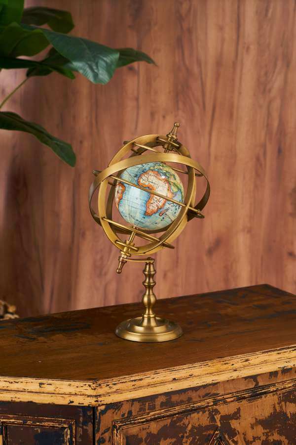 Metal Framed Earth Globe 
